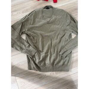 14th & Union Men's‎ Long Sleeve Crewneck Sweater Size L Green Cotton Cashmere